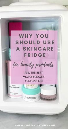 Did you know some of your skincare and cosmetics are better off left in the fridge? Here's why you should use a skin care fridge, plus the cutest mini fridges for storing your beauty products.   #skincare #makeup #cosmetics #beautyhacks #minifridge #beautytips #beauty Skin Care Fridge, Skincare Fridge, Skin Care Routine For 20s, Mini Fridges, Image Skincare, Skincare Makeup, Mini Fridge, Gua Sha, Mouthwash