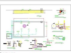 an architectural drawing shows the various parts of a building and its construction plan, including floor plans