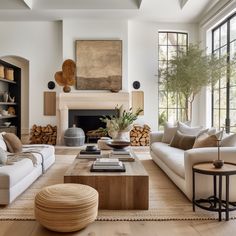 the living room is clean and ready for guests to use it as a focal point