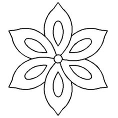 a flower that is drawn in the shape of a circle with leaves on top and bottom