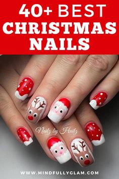 christmas nails Best Christmas Nails, Snowman Nails