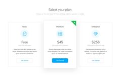 the pricing page for an app