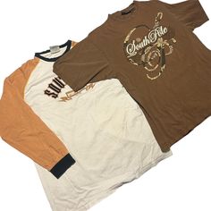 Vintage Y2K Southpole Two Shirt Bundle. Includes one Southpole Signature Series t-shirt size XL, one Southpole Authentic Collection long sleeve size XXL. Both 100% cotton. Long sleeve has one small stain to left side as pictured, may be removable. Otherwise both in great condition. From a smoke free home. Mens T Shirts, South Pole, Vintage Y2k, Mens Accessories, T-shirt, Mens Outfits, Outfit Accessories, Mens Tshirts, Mens Tops