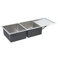 three compartment stainless steel kitchen sink