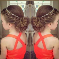 Sweethearts Hair Design, Wedding Hairstyles For Girls, Most Beautiful Hairstyles, Half Braided Hairstyles, Communion Hairstyles, Trendy We Fryzurach, Pageant Hair, Girl Hair Dos, Evening Hairstyles