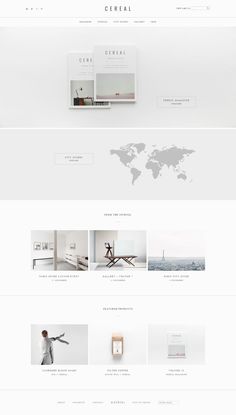 the homepage design is clean and modern, with minimalist elements in white colors