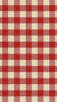 a red and white checkered table cloth