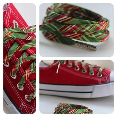 (1) Holiday Cute Laces - Seasonal Fun Cute Shoelaces, Tartan Shoes, Low Top Converse, Festival Shoes, Christmas Shoes, Holiday Shoes, Age 11, Plaid Fabric, Cute Fits