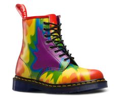 Dr Martens 1460 Pride Boot Doc Martens Style, Timberland Boots Outfit, Pride Shoes, Timberland Waterproof Boots, Doc Martens Outfit, Doc Martens Boots, Ryan Guzman, Yellow Boots