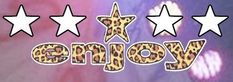 the word yono written in leopard print with five stars