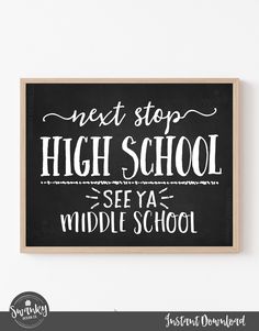 a chalkboard with the words next stop middle school see a elementary school written on it