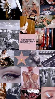 there is no competition because nobody can be one - hollywood collage with stars and women