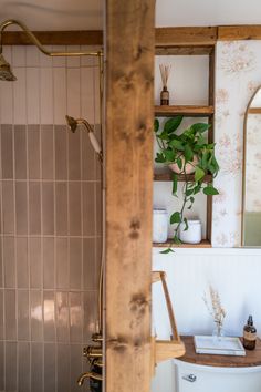 the bathroom is clean and ready to be used as a bathtub or shower stall