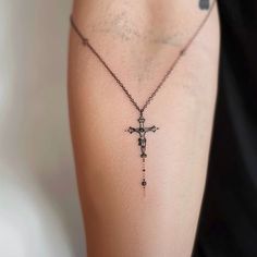 Rosary Tattoo Art Set Daughters Eyes Tattoo, Mary Tattoo Shoulder, Rosary Tattoo Minimalist, Rosary Tattoo Thigh For Women, Alt Stomach Tattoos, St Michael Tattoo Women, Virgin Mary With Rosary Tattoo, Dainty Rosary Tattoo, Con Dios Tattoo