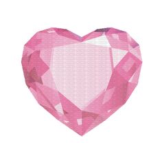 a pink heart shaped diamond on a white background