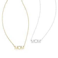 Made for any proud momma: Maya Brenner's sleek and simple MOM necklace is a subtle nod to your most important job. A fave of celebrity style mavens, Maya Brenner has become famous for her distinctive personalized pieces, designed at her studio in Los Angeles. The silver MOM necklace is a Mark and Graham exclusive.  Charm: 0.5" h, Chain: adjustable 16" or 18"  Sterling silver or solid 14k gold.  Monogramming not available. Mom Pendant, Celebrity Style Icons, Necklace Mom, Pendant Necklace Silver, Mark And Graham, Personalized Mother's Day Gifts, Pendant Necklace Gold, Mom Necklace, Chic Jewelry