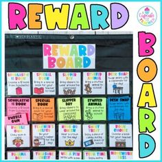 the reward board for students to use in their school's reading and writing activities