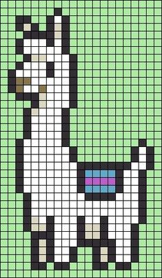 a cross stitch pattern with an image of a dog in black, white and green