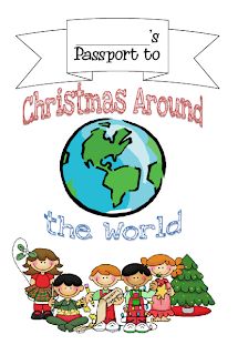 a passport to christmas around the world with kids and an earth globe on it's back