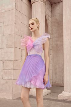 Disney Nutcracker, Flowy Chiffon Dress, Flowy Dress Short, Simple Long Dress, Size 12 Fashion, Pleated Dresses, Pastel Outfit, Chiffon Mini Dress, Ankle Length Dress