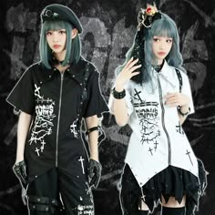 Poison Vines, Decora Kei Fashion, Kawaii Street Fashion, Tuxedo Design, Castle Keep, The Poison, Zipper Shirt