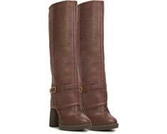 Women's Lucky Brand Nathari | Zappos.com Brown Waterproof Boots For Workwear In Fall, Knee-high Wide Calf Waterproof Boots For Fall, Mid-calf Boots For Outdoor Fall Use, Mid-calf Boots For Fall Outdoor, Brown Waterproof Boots For Fall, Outdoor Mid-calf Boots For Fall, Brown Medium Width Waterproof Boots For Fall, Brown Knee-high Boots With Stacked Heel For Winter, Brown Stacked Heel Knee-high Boots For Winter