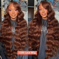 Discover effortless beauty with our Chocolate Brown Body Wave glueless lace front wig, made from 100% virgin human hair. This wig features gorgeous body waves that create a soft, romantic look, while the glueless design ensures easy wear and comfort. Perfect for all occasions, it adds volume and style with minimal effort. Key features include: ✔️ Length Options — Available in various lengths for your ideal style.✔️ Lace Type — Glueless lace front for quick and secure application.✔️ Color — Warm Hair Color Chocolate, Perfect Hair Color, Human Hair Color, Brazilian Remy Hair, Colored Wigs, Straight Lace Front Wigs, Body Wave Wig, Brown Wig, Body Wave Hair