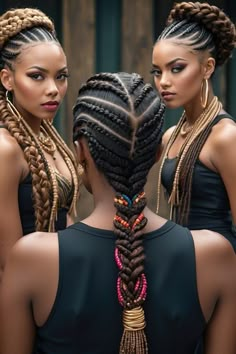 Goddess Braids Hairstyles Cornrows, Ponytail Hairstyles For Black Women Updo, Mohawk Cornrow Hairstyles, Goddess Cornrows, Nice Braids, African Goddesses, Ponytail Cornrows, Cornrow Updo, Cornrow Updo Hairstyles