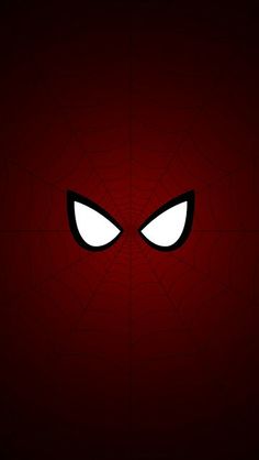 the face of spider man in red and black with eyes glowing from it's center