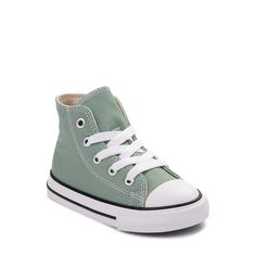 Converse Chuck Taylor All Star Hi Sneaker - Baby / Toddler - Herby Baby Chucks, Toddler Converse, Shoe Size Chart Kids, Baby Converse, New Street Style, Basketball Star, Star Logo, Baby Sneakers, Star Sneakers