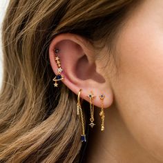 6pcs/Set New Fashion Shiny Rhinestone Zircon Flower Planet Star Stud Earrings For Women Tassel Valentina Tereshkova, Planet Earrings, Needle Earrings, Long Tassel Earrings, Star Chain, Mismatched Earrings, Star Earrings Stud, Custom Bracelets, Stud Earrings Set