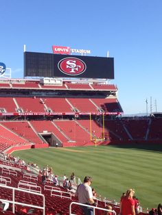 people are sitting in the bleachers at levi's stadium, san francisco