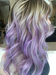 Longbob Hair, Light Purple Hair, Dyed Tips, Hair Dye Tips