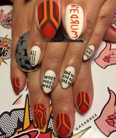 Movie Nails, Scary Nail Art, Scary Nails, Horror Nails, Halloween Manicure, Manicure Inspiration, Toe Nail Art, Funky Nails