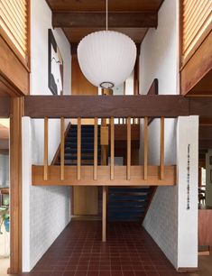 the stairs in this house are made of wood