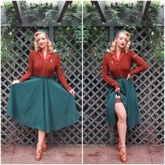 Miss Victory Violet, Victory Violet, Charlotte Dress, Instagram Autumn, Pin Up Outfits, Dapper Day, Quirky Fashion, 1940s Fashion, Vintage Casual