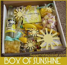 the box of sunshine is open and ready to be bought for someone's day