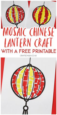 the chinese lantern craft with free printable