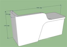 a drawing of a toilet with measurements for the seat and back side, as well as its height