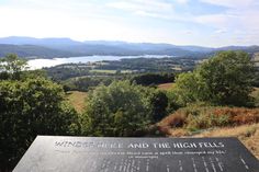 a sign on the side of a hill that reads winder lake and the high fells