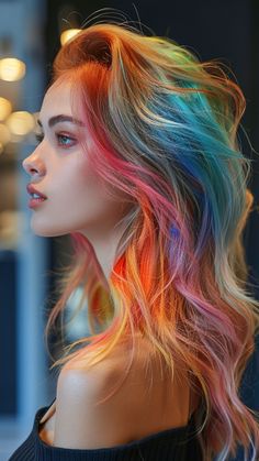 Vibrant and Versatile: 25 Hair Color Ideas for Head-Turning Results Prism Hair Color, Lavender And Blonde Hair, Prism Hair, Hair Color Curly, Vibrant Hair Color Ideas, Vibrant Hair Color, Color Safe Shampoo, Vibrant Hair, Viking Hair