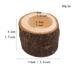 the height of a tree stump is shown with measurements for each piece and how to measure it