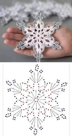 an ornament that looks like a snowflake