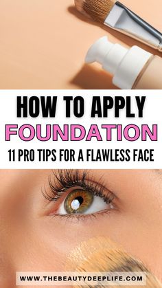 Get ready to conquer foundation woes! Discover the secret to a stunning, flawless complexion with our top makeup artist's tips. From brushes to sponges, we've got you covered on how to apply foundation like a pro. Say goodbye to cakey coverage and hello to glowing skin! Get started today and level up your makeup game! #howtoapplyfoundation #makeuptips How To Make Your Makeup Look Flawless, How To Get Flawless Foundation, Apply Foundation Tutorial, How To Properly Apply Makeup, Foundation Tips And Tricks, How To Apply Foundation For Older Women, How To Get Flawless Makeup, How To Do Foundation, How To Put On Foundation