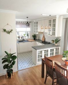 the kitchen is clean and ready to be used for cooking or dining room furniture,