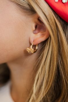 These little hoops are so cute! Your daughter is going to love these little bow beauties! They are sure to style with almost any outfit this winter! Cute Huggie Hoop Earrings, Cute Everyday Hoop Earrings, Fall Family Photos, Tank Girl, Girls Sneakers, Shoes With Jeans, Swimwear Sale, Girls Rompers, Swimwear Collection