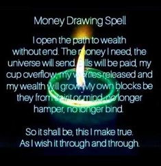 Money Chant, Money Drawing Spell, Money Magick, Candle Magic Spells, Spells Magic, Money Drawing