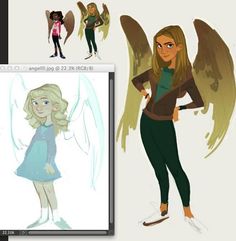 Whimsical People, Winged People, Maximum Ride, Storybook Characters, Cartoon Sketches, Harry Potter Characters, Girls Characters, Artist Style