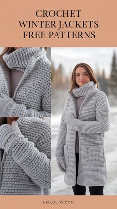 the crochet winter jackets are free patterns