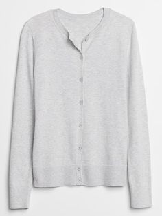 Crewneck Cardigan | Gap Factory Ivy Fashion, Gap Cardigan, Basic Cardigan, Grey Crewneck, Soft Cardigan, Collar Cardigan, Gap Sweater, Womens Crewneck, Gap Women